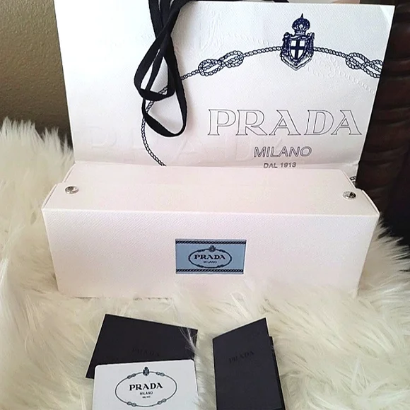 Prada | Bags | Prada Gift Box Shopping Bag Set W Cards